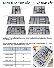 Khay chia nhựa Vinahardware, màu xám - VNH700EU