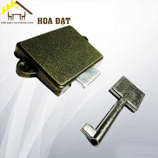 Khóa tủ gỗ màu đồng cổ L0008C