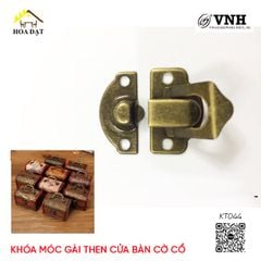 Khóa móc gài then cửa bàn cờ cổ Vinahardware, màu vàng, trắng KT044-KT044