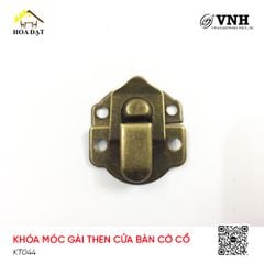 Khóa móc gài then cửa bàn cờ cổ Vinahardware, màu vàng, trắng KT044-KT044