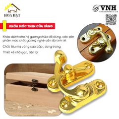 Khóa móc then cửa vàng Vinahardware KT045-KT045