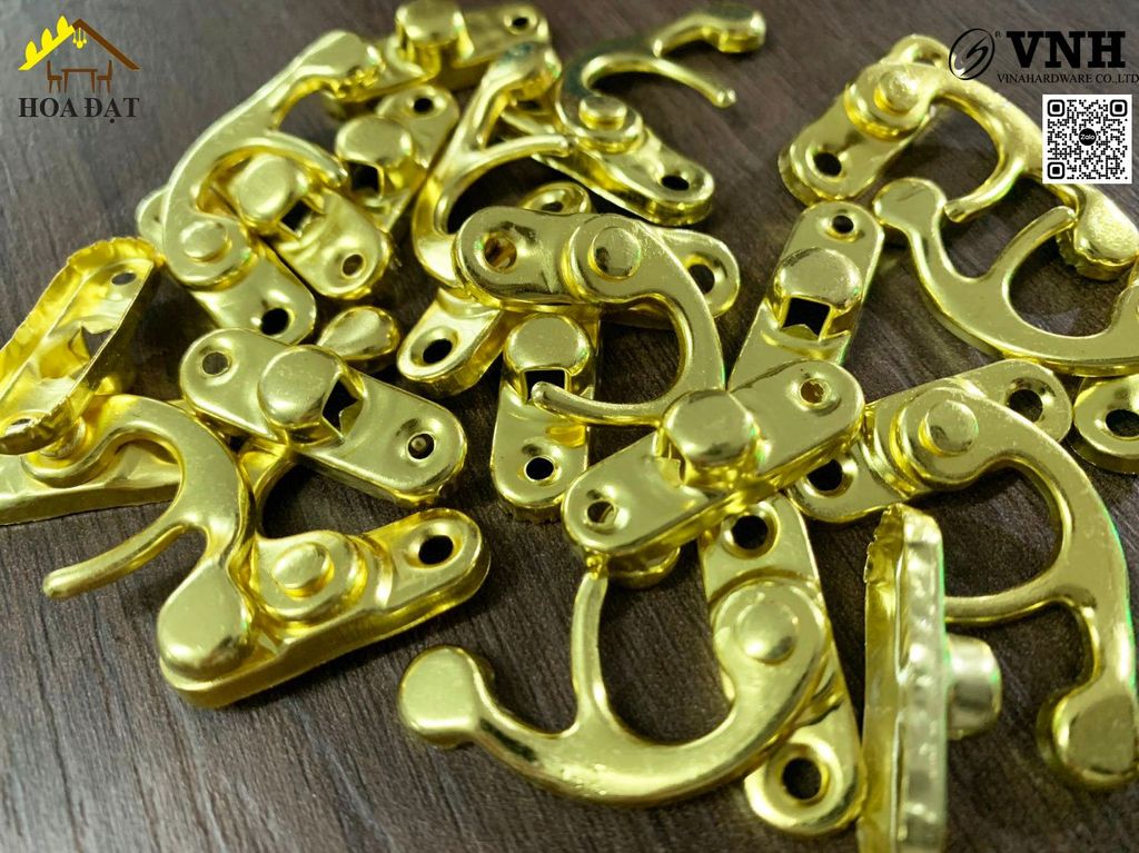 Khóa móc then cửa vàng Vinahardware KT045-KT045