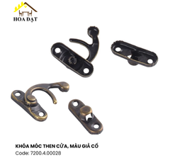 Khóa móc then cửa Vinahardware, màu giả cổ-KT042S