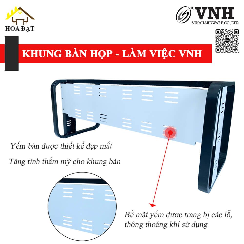 Khung bàn sắt Vinahardware, sơn đen - VNH1808750 - 1800x800x750