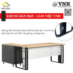 Khung bàn sắt Vinahardware, sơn đen mờ - VNH1350650730B