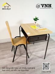 Khung ghế sắt học sinh lưng tựa Vinahardware sơn tĩnh điện- VNH415415440B