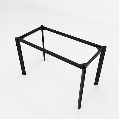 Khung chân bàn oval Vinahardware sơn đen tĩnh điện - VNH8001800B