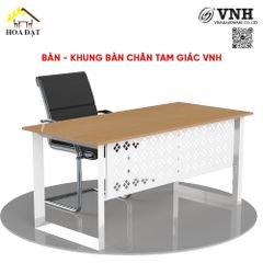 Khung bàn sắt chân tam giác Vinahardware, sơn trắng - VNH700750T