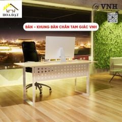 Khung bàn sắt chân tam giác Vinahardware, sơn trắng - VNH700750T