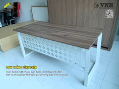 Khung bàn sắt chân tam giác Vinahardware, sơn trắng - VNH700750T