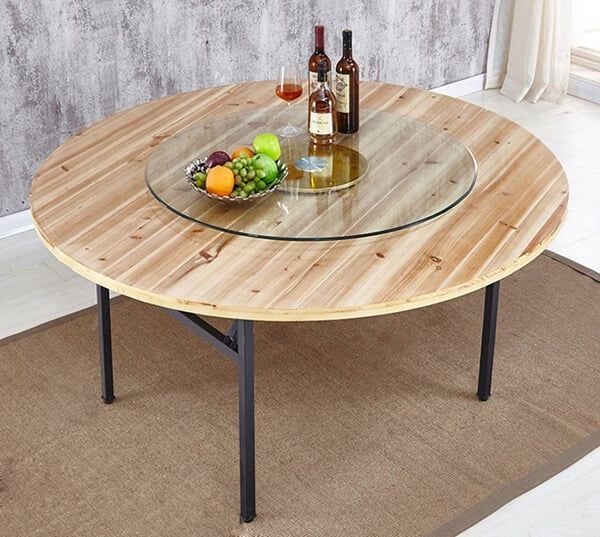 Khung bàn xếp gọn Vinahardware D1000xR1000xC730mm cho mặt ván tròn 1500mm VNH365070