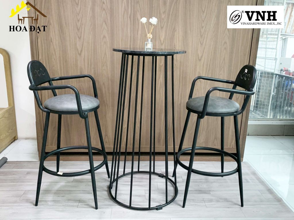 Khung ghế quầy bar Vinahardware, sơn đen tĩnh điện - VNH0230032