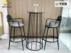 Khung ghế quầy bar Vinahardware, sơn đen tĩnh điện - VNH0230032