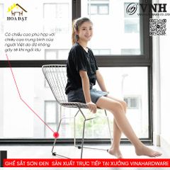 Khung ghế sắt Vinahardware sơn đen - VNH12622