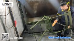 Khung Ghế xếp, sơn xanh cát Vinahardware - VNH320380X
