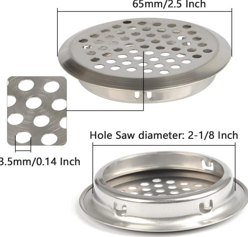 Lưới thông gió inox Vinahardware phi 65 GR090-GR090