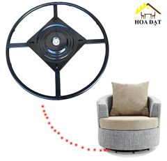 Mâm xoay ghế Vinahardware, sơn đen tĩnh điện - TT250482