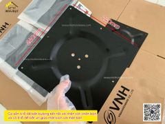 Mặt bích bàn vuông - Bas đỡ mặt bàn sắt cà phê Vinahardware, sơn đen - 240x240mm - VNH400700B1