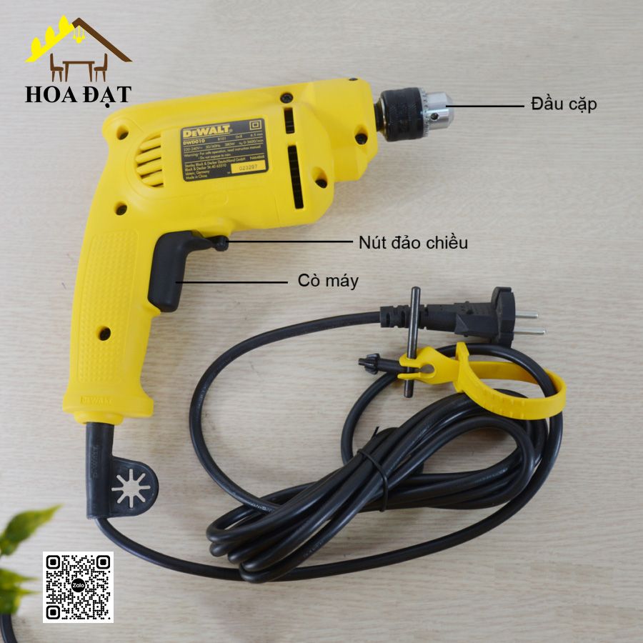 Máy khoan cầm tay 380W-6.5mm Dewalt DWD010-B1