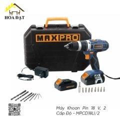 Máy Khoan Pin 18 V, 2 Cấp Độ - MPCD18LI/2 Thương hiệu MaxPro