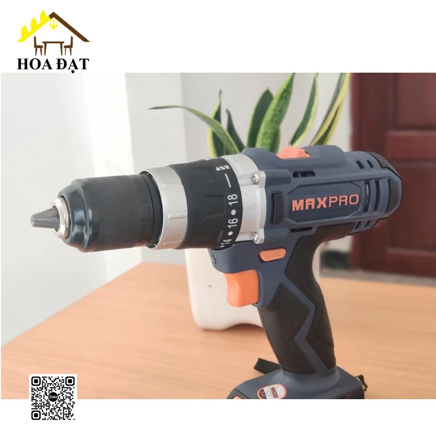 Máy Khoan Pin 18 V, 2 Cấp Độ + Chế Độ Khoan Búa – MPCD 18HLI/2E Thương hiệu MaxPro