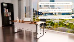 Khung bàn sắt Vinahardware, sơn đen mờ - VNH1350650730B