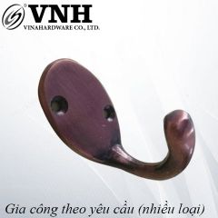 Móc treo quần áo áo - Móc treo đồ gắn tường Vinahardware, giá đỡ, màu nâu đỏ CH008D-CH0008D