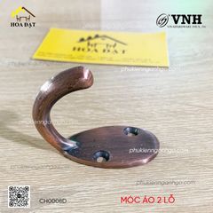 Móc treo quần áo áo - Móc treo đồ gắn tường Vinahardware, giá đỡ, màu nâu đỏ CH008D-CH0008D