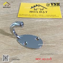 Móc treo quần áo áo - Móc treo đồ gắn tường Vinahardware, giá đỡ, màu nâu đỏ CH008D-CH0008D