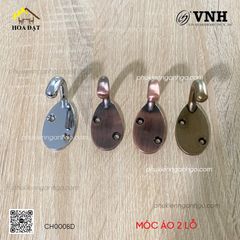 Móc treo quần áo áo - Móc treo đồ gắn tường Vinahardware, giá đỡ, màu nâu đỏ CH008D-CH0008D