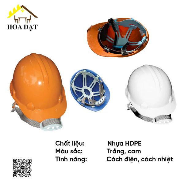Mũ bảo hộ VNH N004 (trắng, cam)