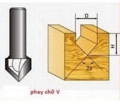 Mũi router vát 45 Vinahardware - MRTV4512