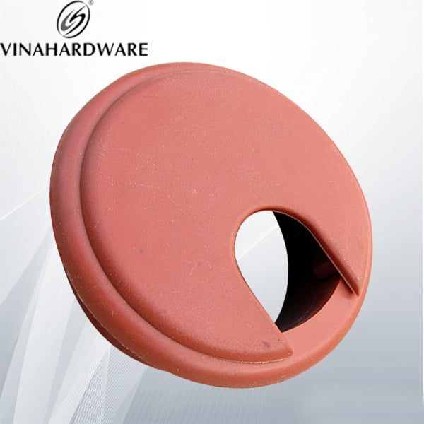 Nắp luồn dây điện nhựa màu nâu Vinahardware loại 50mm W50G