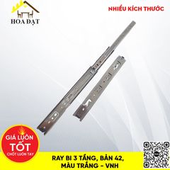 Ray bi 3 tầng Vinahardware, bản 42, màu trắng - VNH-BBS0342250VNH