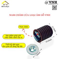 Nam châm cửa Vinahardware loại âm gỗ VNH M396-M396