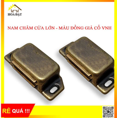 Nam châm cửa lớn Vinahardware loại 22x45mm, màu đồng giả cổ VN1 M399-M399
