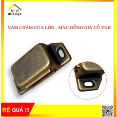 Nam châm cửa lớn Vinahardware loại 22x45mm, màu đồng giả cổ VN1 M399-M399
