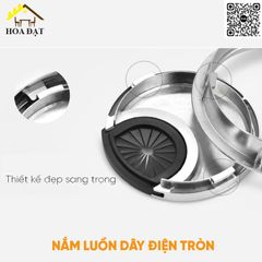 Nắp luồn dây điện 50mm màu crom bóng VNH W50K-W50K