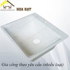 Bồn rửa chén bát bằng đá granite màu trắng rock white 560x480x215 JM305 (cái)