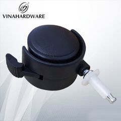 Bánh xe ghế Vinahardware loại Ti 8x17mm đường kính bánh 40mm màu đen có khoá CT8217CK40