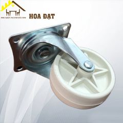 Bánh xe tủ đế vuông, ngôi sao màu trắng Vinahardware phi 70mm CT717W-CT717W