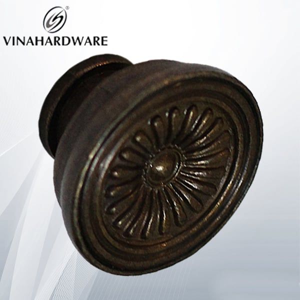 Núm tay nắm tủ hoa văn cổ Vinahardware HD2010