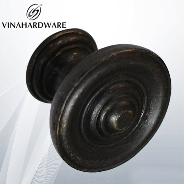 Tay nắm đồng giả cổ Vinahardware, đường kính núm 34mm,cao 26mm HD0028-HD0028