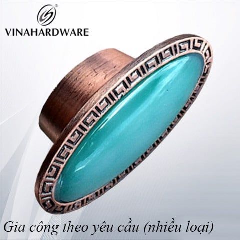 Núm tay nắm tủ nâu xanh Vinahardware HD0180