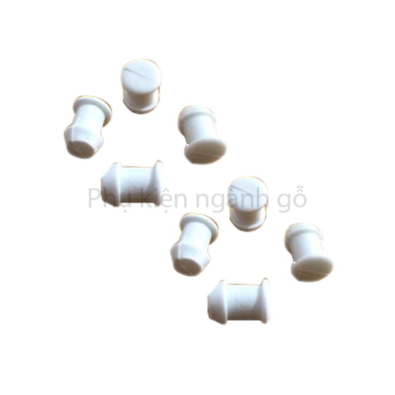 nút bít Vinahardware phi 8, dài 13mm, màu trắng WC0813W-WC0813W