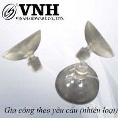 Nút hít kính nhựa dẻo Vinahardware, màu trắng trong-KN242