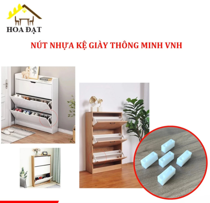 Nút nhựa kệ giày 26x12x10mm - VNH261210B