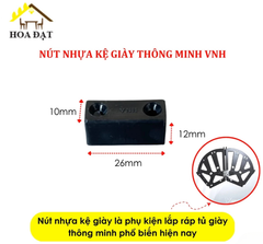 Nút nhựa kệ giày 26x12x10mm - VNH261210B
