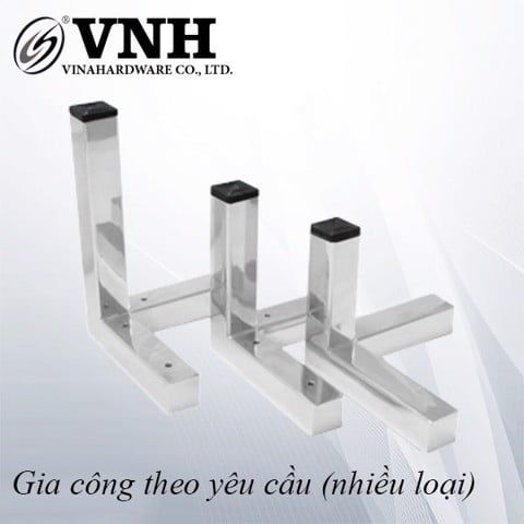 Chân ghế sofa Vinahardware hộp vuông 25x25mm, inox 304 - VNH2525D175