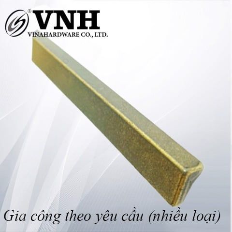 Tay nắm chữ T Vinahardware dày 5mm rộng 18mm tổng dài 147mm tâm lỗ 128mm giả cổ HD3865D128GC-HD3865D128GC